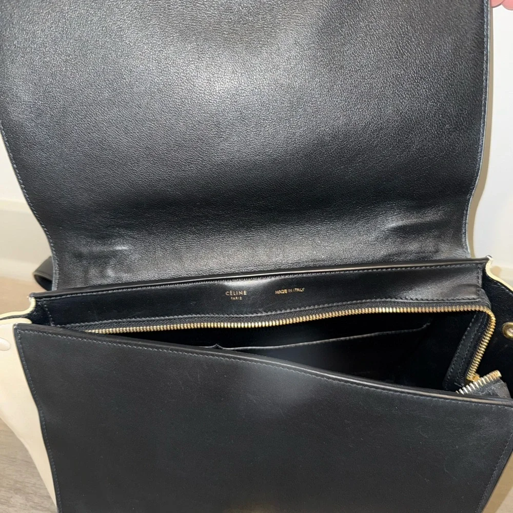 Celine Trapeze Tricolor Medium Bag with Strap
